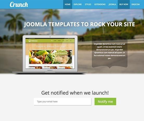 Crunch Responsive One Page Business Template for Joomla