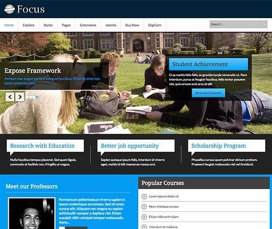 Focus Joomla Education Template