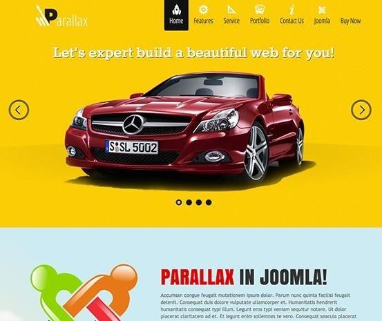 Parallax New dimension in joomla template